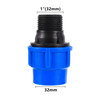 1/2" 3/4"1"1.2"1.5" Male Thread To 20/25/32/40/50mm PE Pipe Straight Connector Irrigation System PE PVC Tube Conversion Coupling