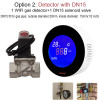 WIFI Tuya LPG Natural Gas Detector with Electric Solenoid Valve Automatic Smart Control Shut Off Methane CH4 Leak Alarm Sensor