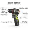 WORX WU135 Cordless Electric Drill 12V 50Nm 1800rpm Brushless Motor for Home Improvement Carpentry Metalworking Smart clutch