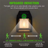 Outdoor Solar Tungsten Wall Light with Motion Sensor, IP65 Waterproof LED Safety Light for Patio/Deck/Porch/Barn/Balcony