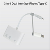3-in-1 iPhone TypeC to SD & TF Card USB Camera AdapterFor iPhone iPad Card Reader USB Dongle for USB Flash Plug Play