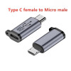 Type C Female To Micro USB Micro USB To Type C Adapter For Smartphone Laptop Tablet Pad Universal Charging Conversion Head