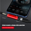 Type C Dual-port Audio Adapter To 3.5Mm Jack Headphone 2-in-1 Adapter Audio Charger Dispenser Accessories Only For Xiaomi Huawei