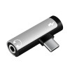 Type C Dual-port Audio Adapter To 3.5Mm Jack Headphone 2-in-1 Adapter Audio Charger Dispenser Accessories Only For Xiaomi Huawei