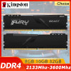 Kingston Fury Beast DDR4 8G 16G 32GB 3600 3200Mhz RAM PC Memory 288Pin XMP2.0 Heatsink For Desktop AMD or INTEL Motherboard
