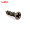 200PCS NAIERDI 2x6/8/10mm Screws Bronze Tone M2 Flat Round Head Fit Hinges Countersunk Self Tapping Screws Wood Hardware Tool|self-tapping screws|screw woodscrew screw