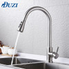 Kitchen Faucet Pull Down Single Handle Spring Kitchen Mixer Sink Faucet Nickel Brushed Stainless Steel Hot & Cold Water Taps|Kitchen Faucets