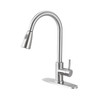 Kitchen Faucet Pull Down Single Handle Spring Kitchen Mixer Sink Faucet Nickel Brushed Stainless Steel Hot & Cold Water Taps|Kitchen Faucets
