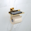 Luxury Golden Bathroom Brass Hardware Sets Towel Rack Paper holder Toilet Brush Holder Towel Holder hook Row hook Activity bar|Bath Hardware Sets