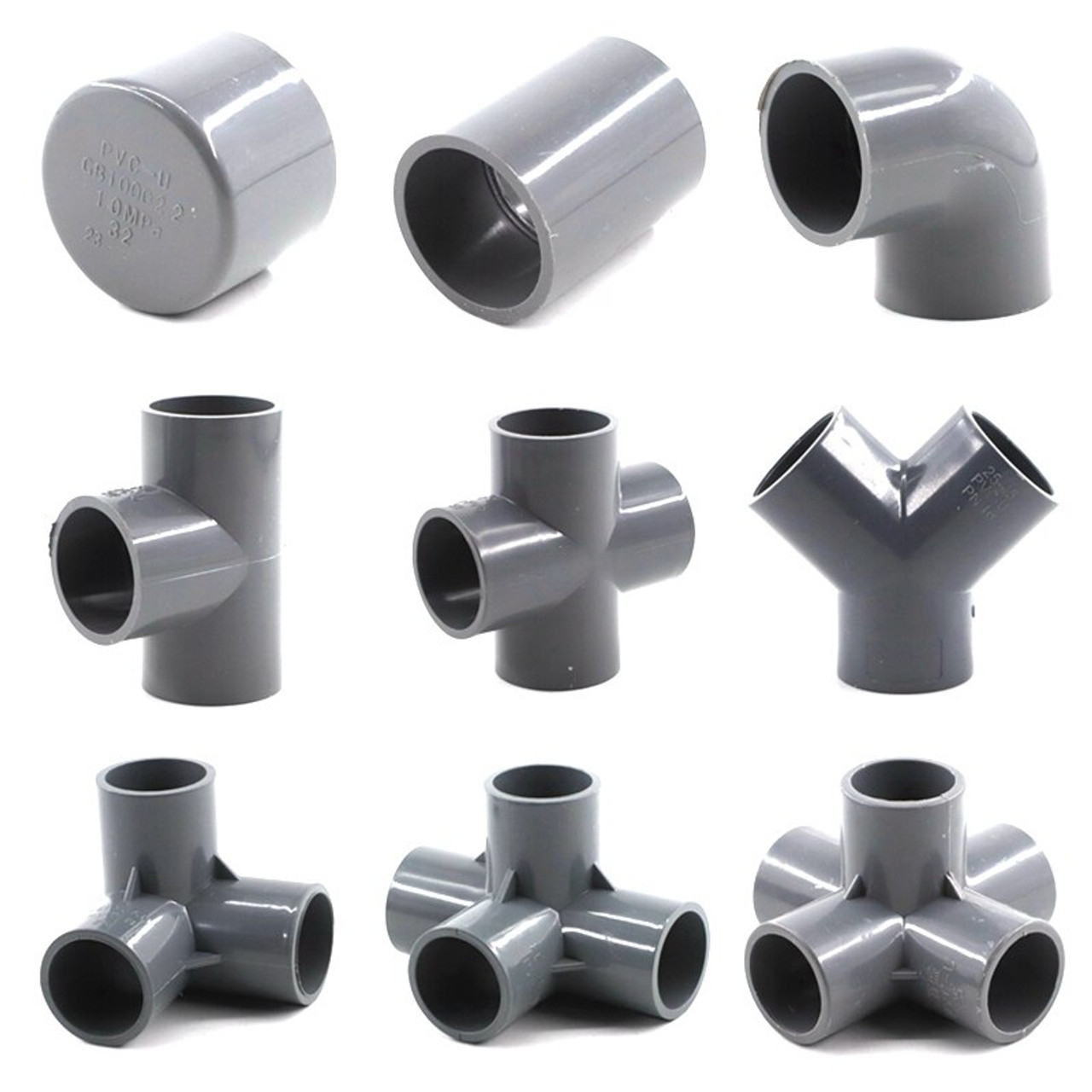 1pc 40mm PVC Pipe 3 Way Connector Garden Irrigation Tee Joints Aquarium  T-type Tube Adapter 1 1/4 Water Pipe Connector