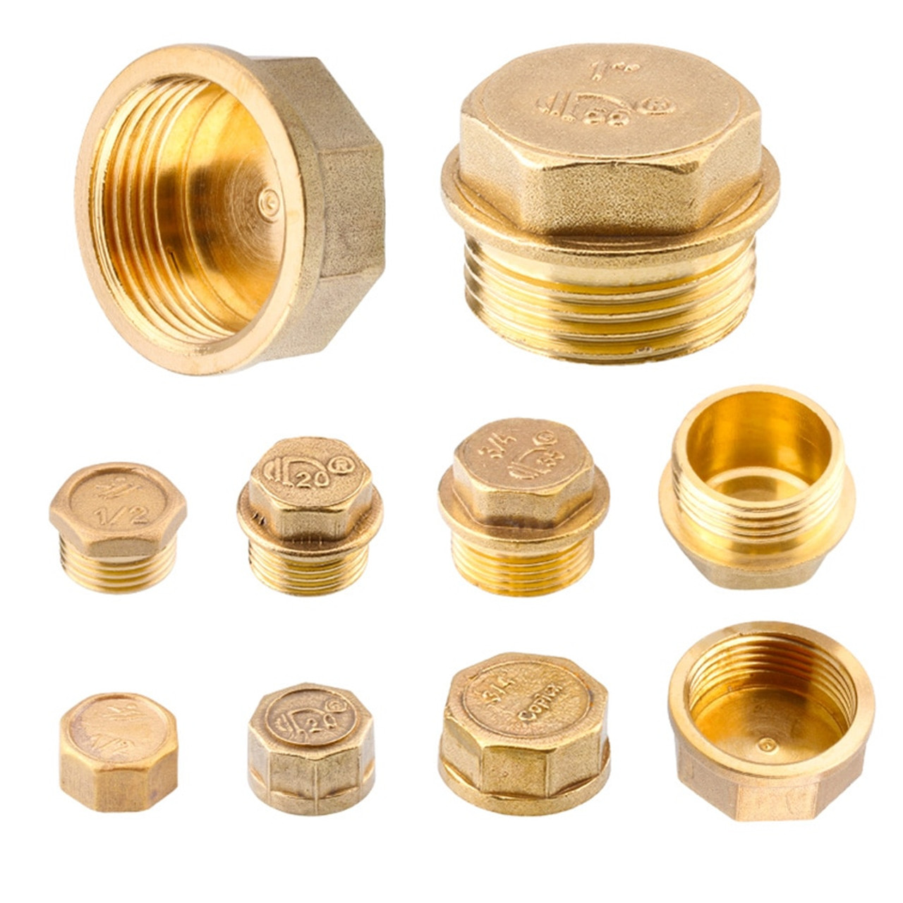 G1 1 4 1 8 3 8 1 2 3 4 G2 Bsp Female Threaded Brass Pipe Hex Head Brass Stopper End Cap Plug Plumbing Fitting Connector Adapter Pipe Fittings Borna S General Hardware Ltd