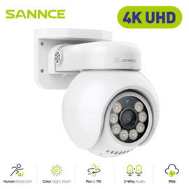 Sannce 4K POE Camera H.265 Human Detection Smart Tracking Full color Onvif 8MP IP Security Camera Protect For Video Surveillance