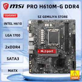 MSI PRO H610M-G DDR4 Motherboard Intel H610 DDR4 LGA1700 M.2 SATA SSD mATX i9-14900K i9-13900 i5-14600K i5-13400 cpu
