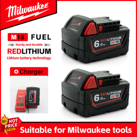 Milwaukee 18V M18 Milwaukee Lithium ion Battery M18 B6 XC 48-11-1815 2604-20 48-11-1850 Rechargeable tool battery