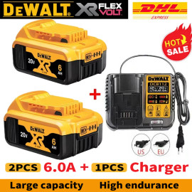 20V 5Ah 6AhBattery Compatible DeWalt power Tools DCF887 DCG405 DCD791 DCF922 20V Lithium Battery Replacement