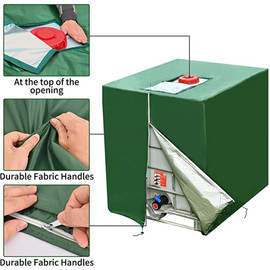 New 1000L IBC Tank Cover Container Aluminum waterproof and Dustproof Cover Rainwater Tank Oxford Cloth UV Protection Cover