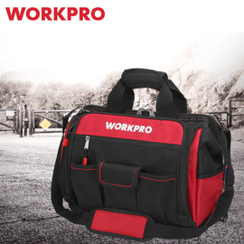 WORKPRO 16" Open Top Tool Storage Bag Multifunctional Heavy Duty Tool Bag Men Crossbody Bag for Tools|Tool Bags