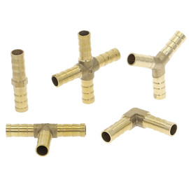 Brass Barb Pipe Fitting 3 4 Way T Y Straight Elbow Hose Barb 6 8 10 12 14 16 19mm Copper Barbed Connector Joint Coupler Adapter|Pipe Fittings Brass Barb Pipe Fitting 3 4 Way T Y Straight Elbow Hose Barb 6 8 10 12 14 16 19mm Copper Barbed Connector Joint Coupler Adapter|Pipe Fittings