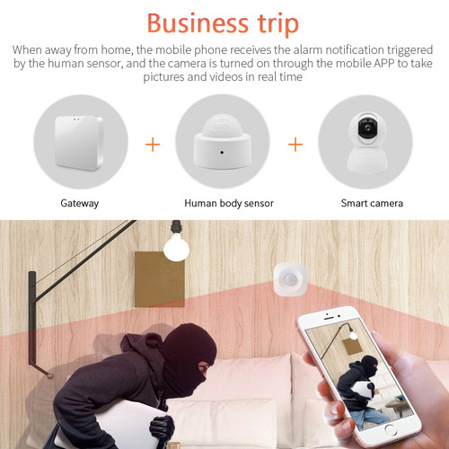 CORUI Tuya Motion Sensor Zigbee3.0 Mini Human Body Movement Infrared Detector Wireless Smart PIR Building Automation Gateway