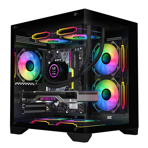 AOC CG391B MATX PC Case Gaming Desktop Case Supports 240 Water Cooling 7 Fan Positions Computer Case Sea View Room