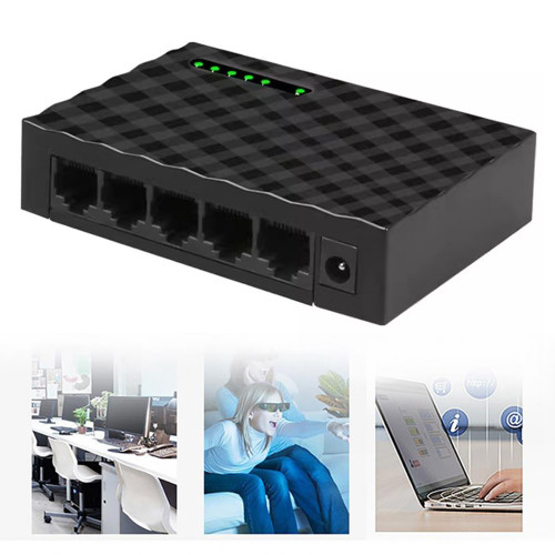 5 Port 1000Mbps Gigabit Network Switch RJ45 Ethernet Switching Splitter Shunt Gigabit Ethernet Fast Internet LAN Repeater Hub
