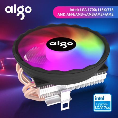 Aigo ICE400X 4 heat pipes cpu cooler Fan RGB 4pin PWM Computer Case Fan Silent Intel LGA 1700 1200 1150 1151 AMD AM3 AM4