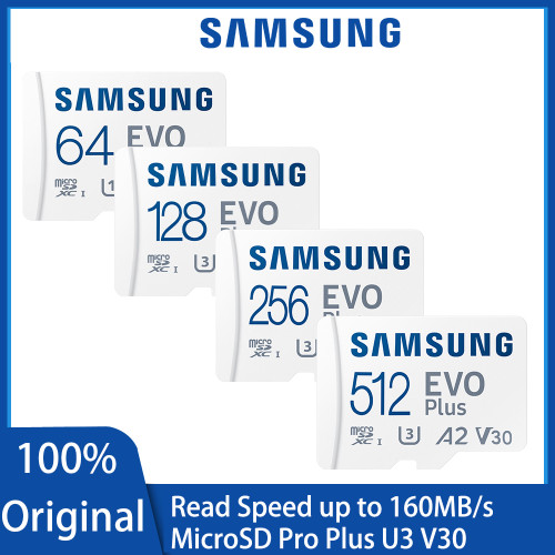 Samsung Micro SD Card for Camera EVO Plus Memory 256GB 512GB 64GB 128GB High Speed Card for Camera,DJI drone,GoPro,pocket3