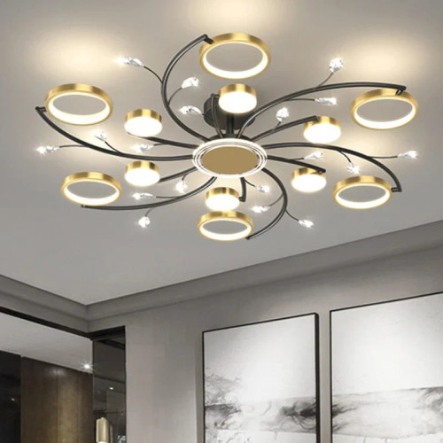 Nordic Modern Minimalist LED Chandelier, Living Room, Dining Room, Bedroom, Study, Crystal Decoration Ceiling Light