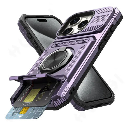 Military quality Case For iPhone 11 13 14 15 16 Pro Max Magnetic Rotated Ring Kickstand Heavy Duty Drop Protection Wallet Cover