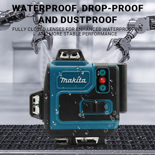 Makita 16 Lines Laser Level 4D High-Precision Green Line Self Leveling Portable 360 Green Beam Horizontal Vertical Laser Level