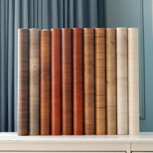 Classic Wood Grain PVC Stickers for Wardrobe Cupboard Table Furniture Waterproof Self Adhesive Wallpaper Home Decor Wall Papers