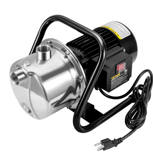 SucceBuy Shallow Well Pump 1.1 HP 115V 978GPH 131ft Height 69.6psi Max Pressure Portable Sprinkler Booster Jet Pumps Irrigation