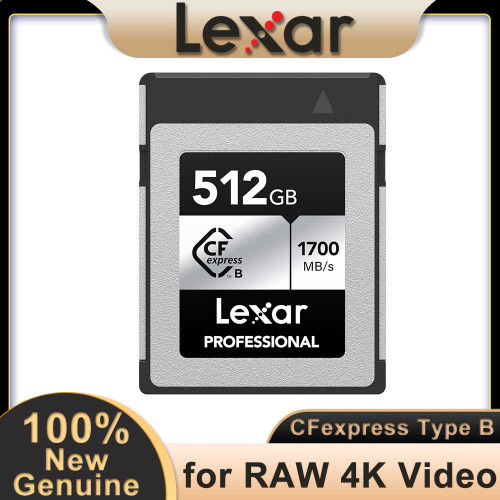 Lexar Professional Silver SE CFexpress Type B Memory Card 128GB 256GB 512GB for Nikon Z6 RAW 4K Video Digital SLR DJI Ronin 4D