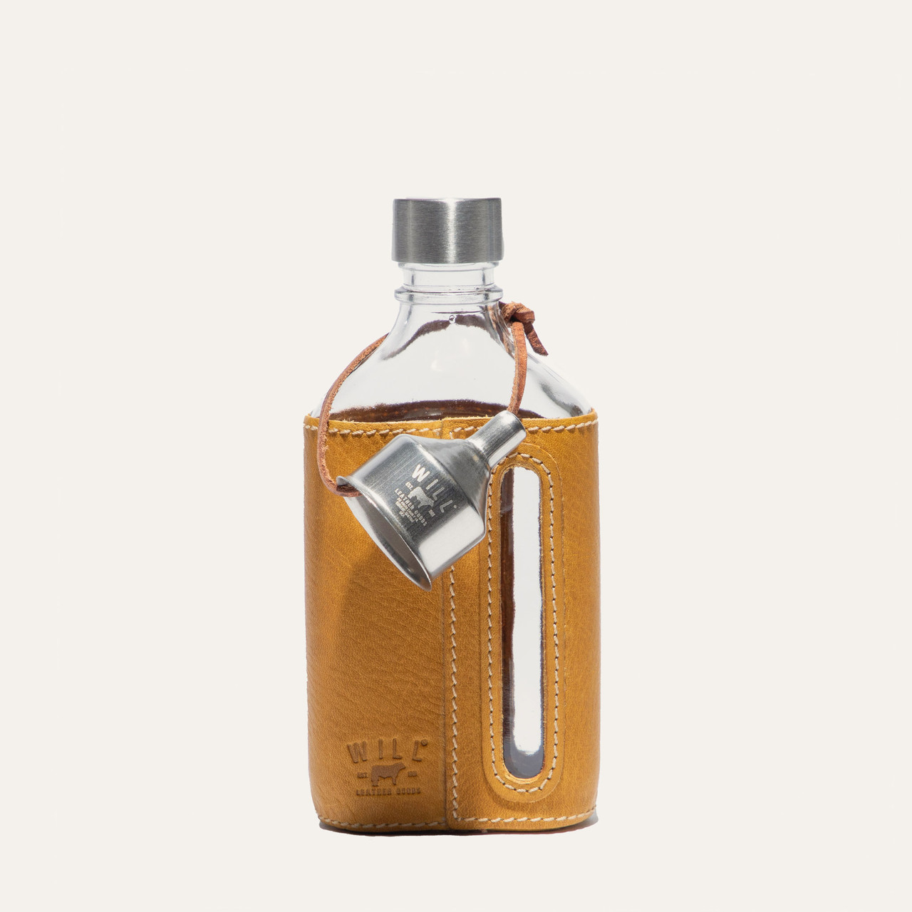 Glass Leather Flask 200Ml