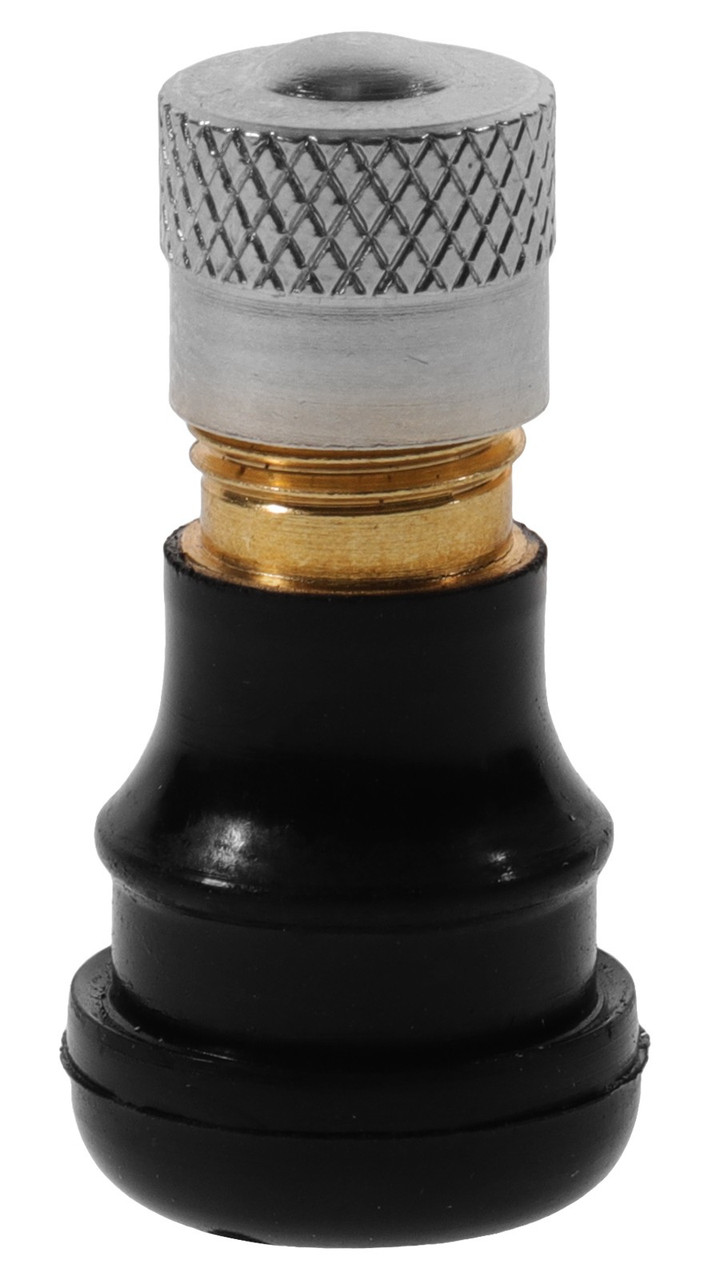 Tubeless Valve Stem for E-Scooters etc. Fits 8.8mm ~ 9.5mm valve hole. [Total length 24mm excl. cap.  Length above rim 17mm excl. cap]