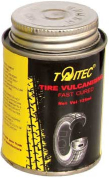Taitec Tire Vulcanising Fast Cure Fast Dry Cement Glue, 125ml - TW-9125