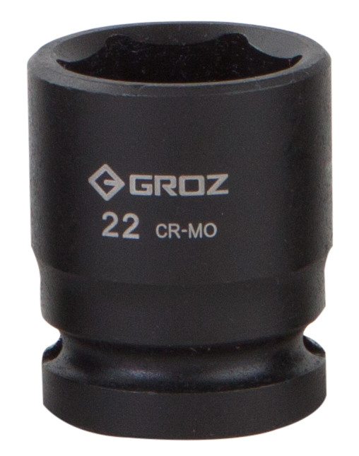 Groz 22mm 1/2" Drive Hex Impact Socket