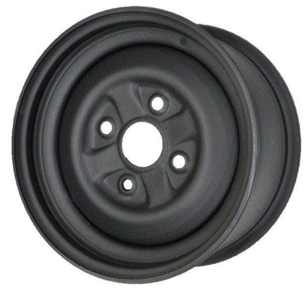 12"x6.00" Black Steel ATV Rim (Front), 4/110mm PCD, 55mm Bore, ET+38" - Not suitable for Yamaha Viking
