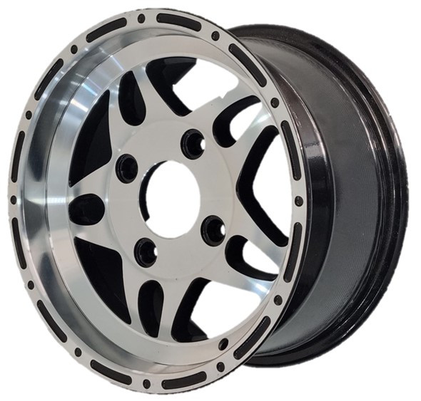 12"x7.00" Alloy Rim, 4-stud, 4" PCD, ET-10