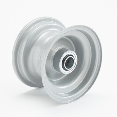 6"x3.75" (95mm) Steel Rim, 2" Bore, 80mm Hub Length ¾" Flange Bearings