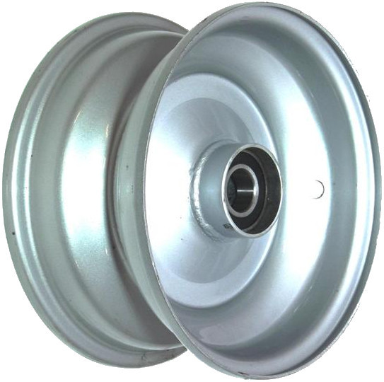 8"x3.75" Steel Rim, 52mm Bore, 85mm Hub Length, 52mm x 25mm High Speed Bearings + Hubcap
