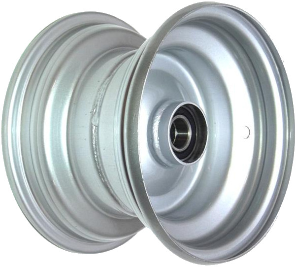 8"x5.50" Galv Rim, 52mm Bore, 85mm Hub Length, 52mm x 25mm High Speed Bearings + Hubcap