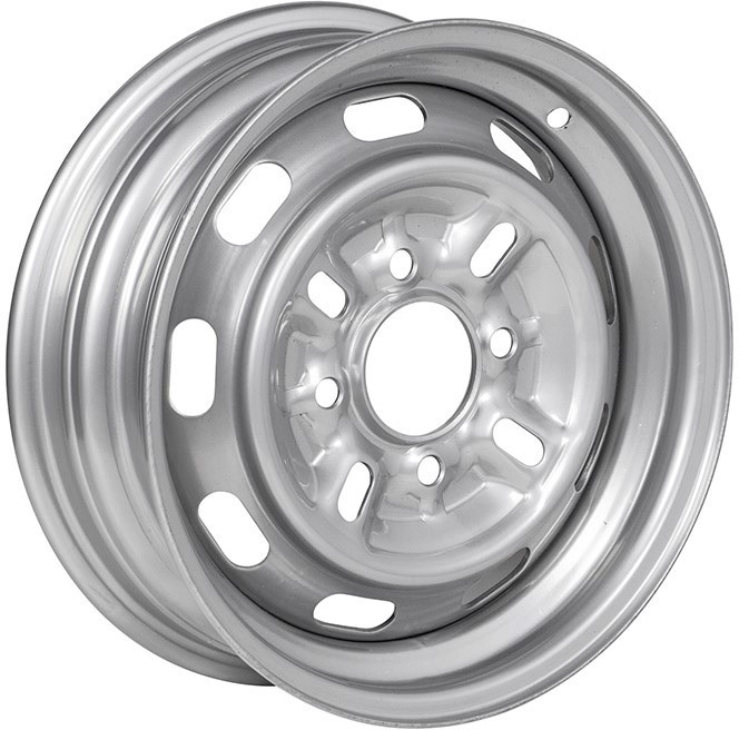 13"x4.50" Silver Rim, 4/4¼" (108mm) PCD, 64mm bore, ET+30, (Cortina/Escort fitment)