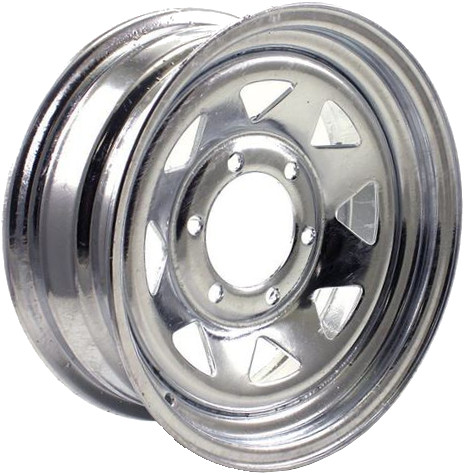 15"x6.00" Galvanised Rim, 6/5½" (6/139.7mm) PCD, 108mm Bore,ET0