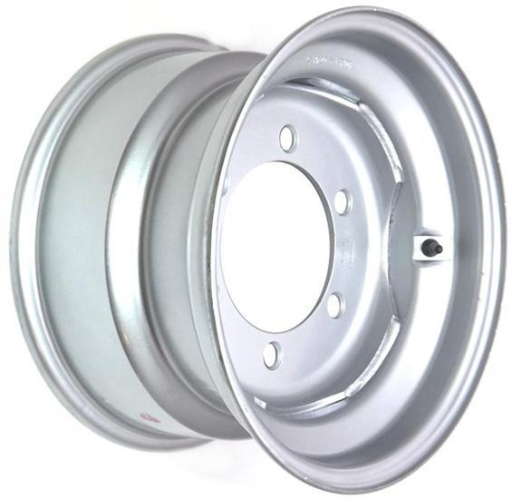 17"x13.00" Steel Silver Painted Rim, 6/205mm PCD, 161mm centre bore, ET0 offset