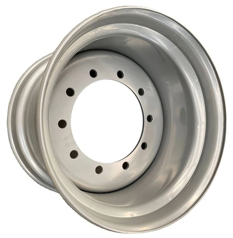 22.5"x11.75" Steel Silver Painted Rim, 8/275mm PCD, 221mm centre bore, ET0 offset