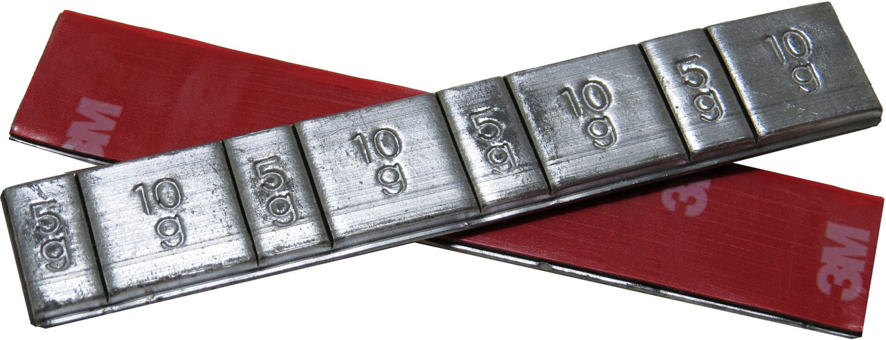 BAG OF 10 STRIPS - Stick-on Lead Wheel Weights 5g x12