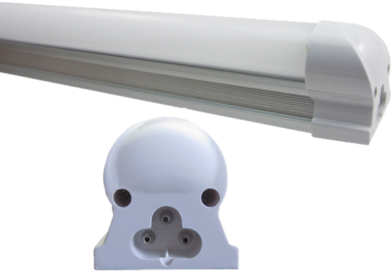 28W 5' (1.5m) LED Tube Integrated Fitting with Mounting Kit - Clear Lens