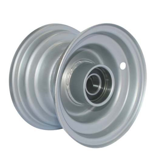 6"x4.50" Galv Rim, 52mm Bore, 85mm Hub Length, 52mm x 1" High Speed Bearings, + Hubcap