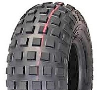 ASSEMBLY - 6"x4.50" Galv Rim, 15/600-6 2PR HF240B Knobbly Tyre, 25mm HS Bearings